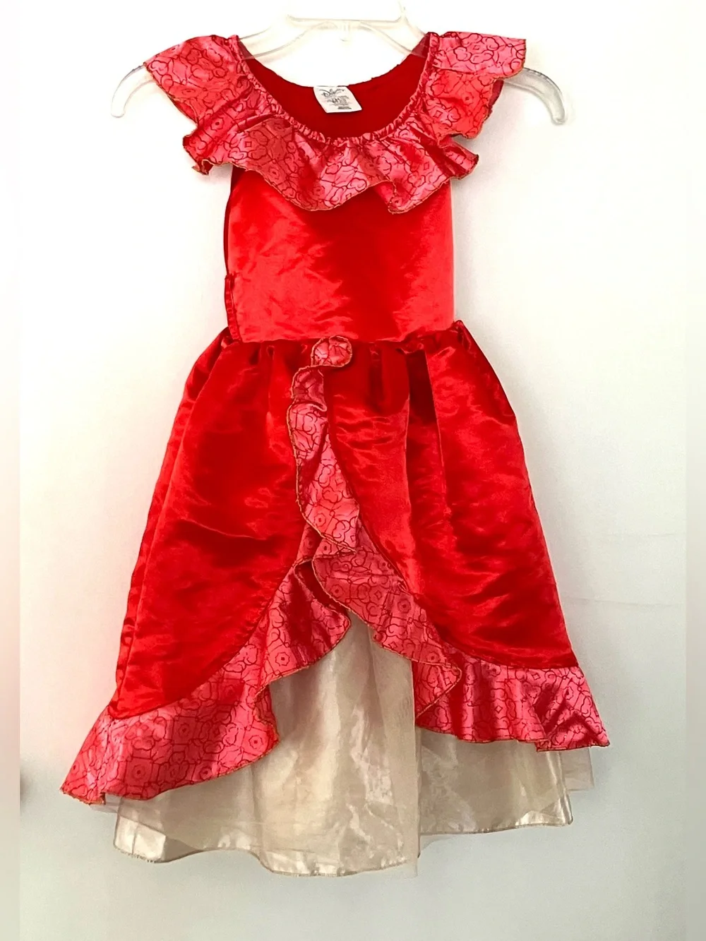 Disney Store Elena of Avalor Red Dress Size 4 Halloween Costume Play Dress Up